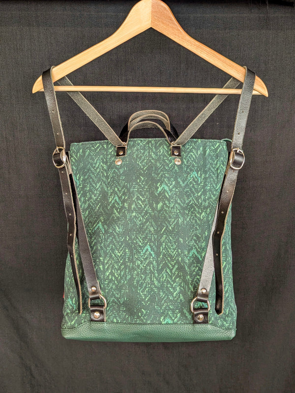 sac transformable sac à bandoulière, sac à dos avec bretelles en cuir